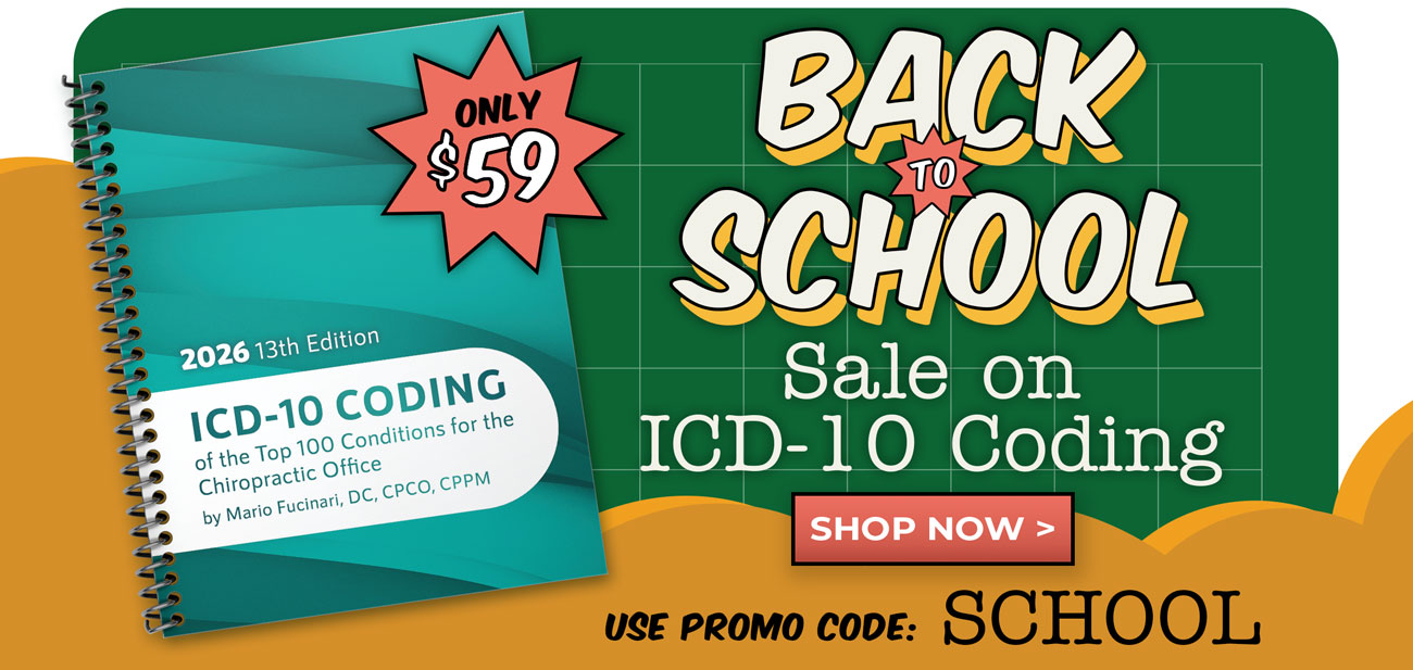 Back to School Sale on ICD-10 Coding with promo code SCHOOL